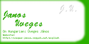 janos uveges business card